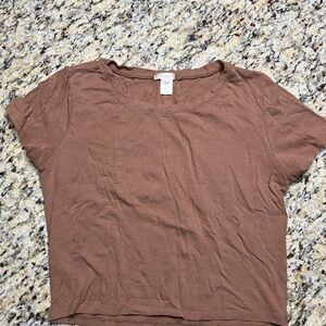 Bozzolo Brown Crop Top